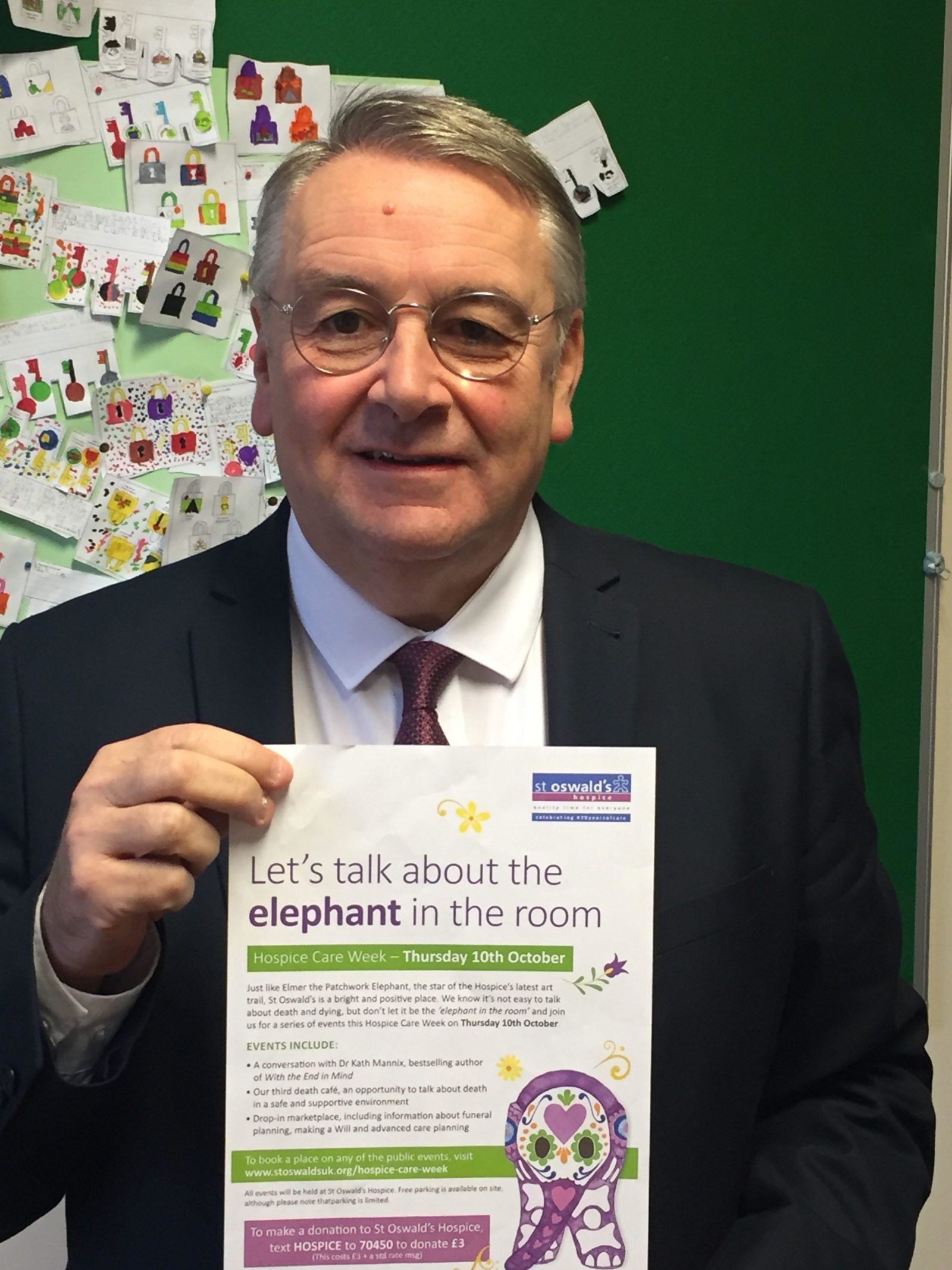 Alan Campbell supporting Hospice Care Week
