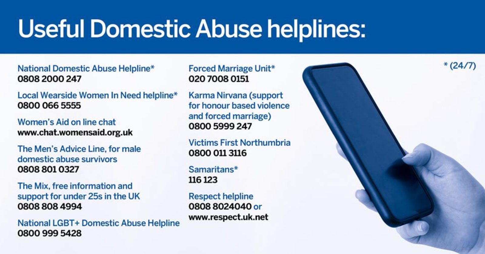 Domestic abuse Helplines