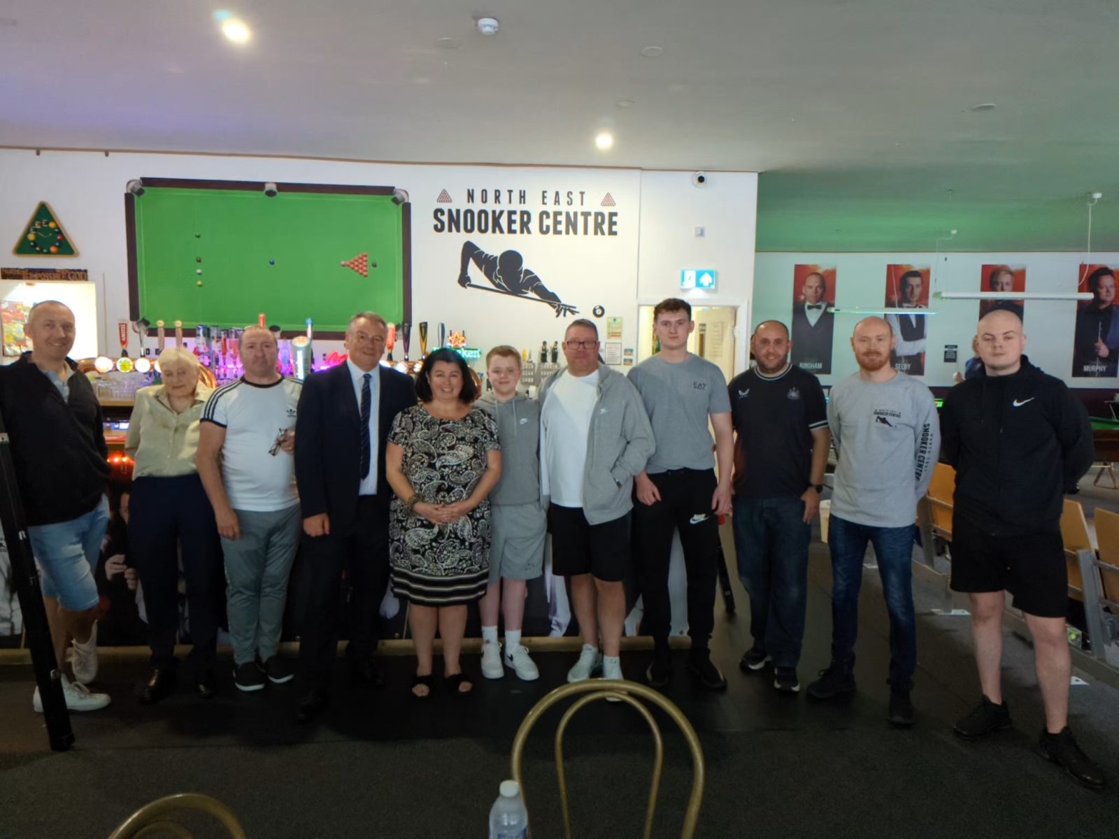 Alan Campbell and the team at the North East snooker centre